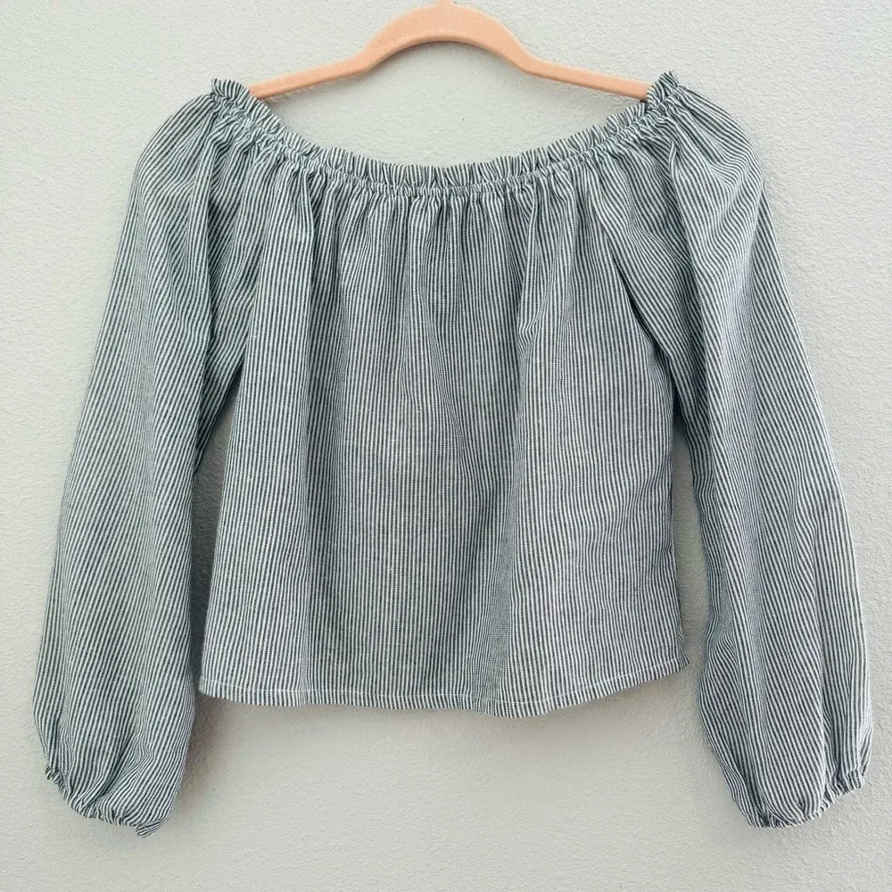 Brandy Melville Striped Off‎ The Shoulder Top - Image 3