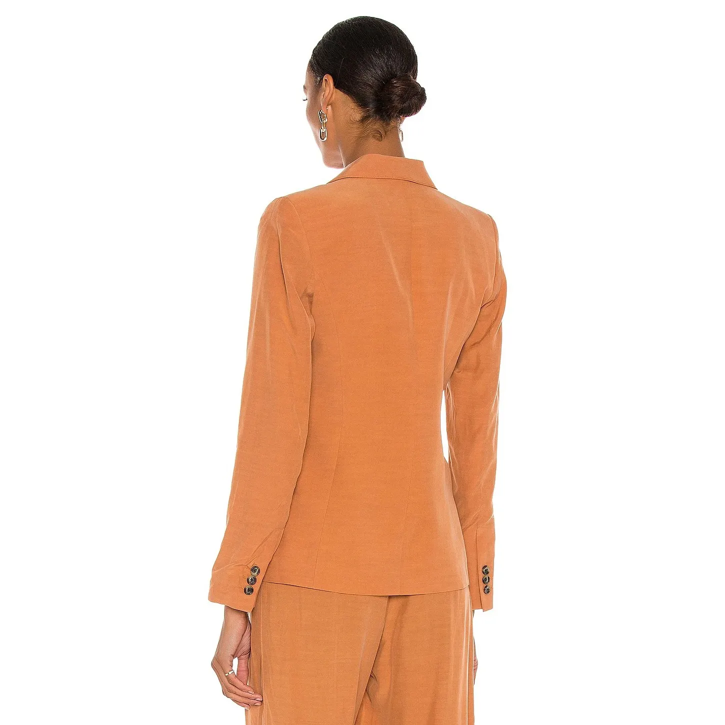 Smythe DB Tuck In Blazer Size 2 Orange - Image 3