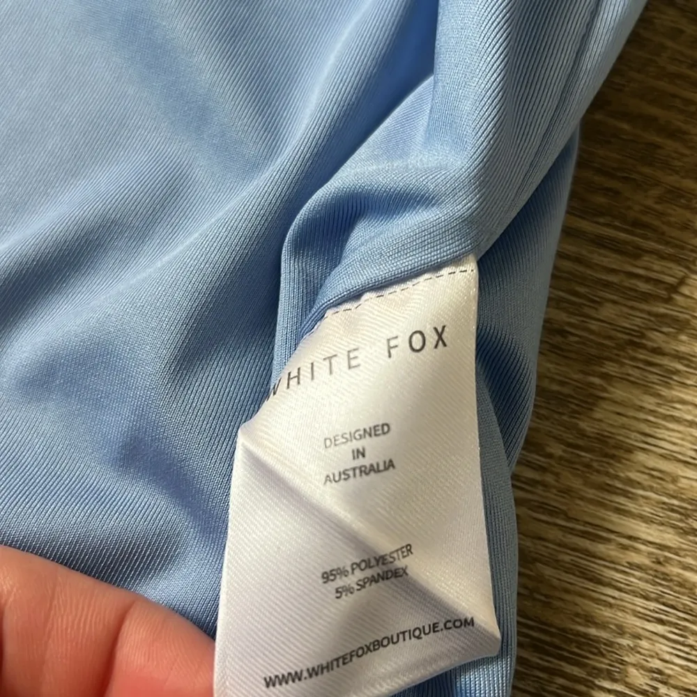 White Fox Living Free Periwinkle Halter Mini Dress Size Small - Image 6