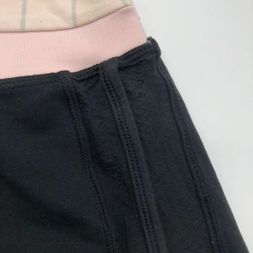 Lululemon Womens Astro Shorts Athletic Stretch Crossover Waist Black Pink 2 - Image 3