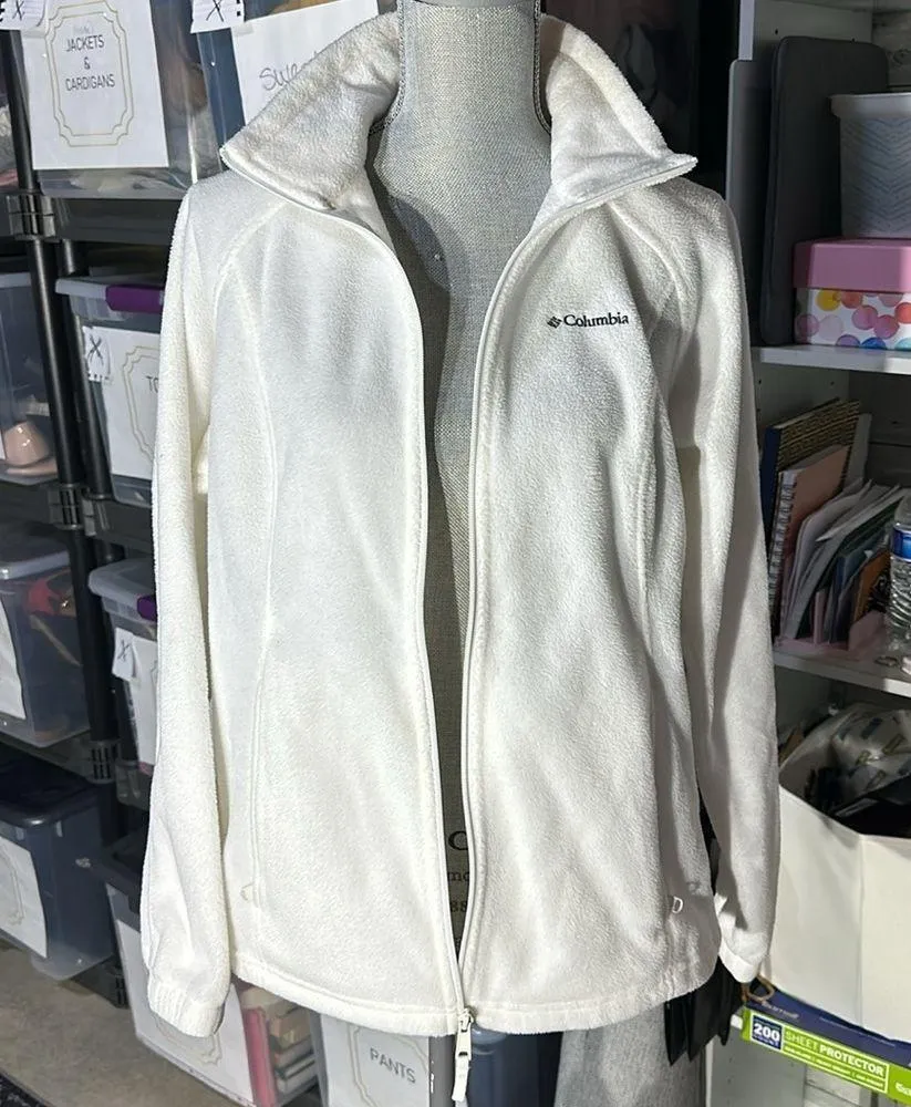 Columbia Women's White Fleece Jacket - Size L - Image 5