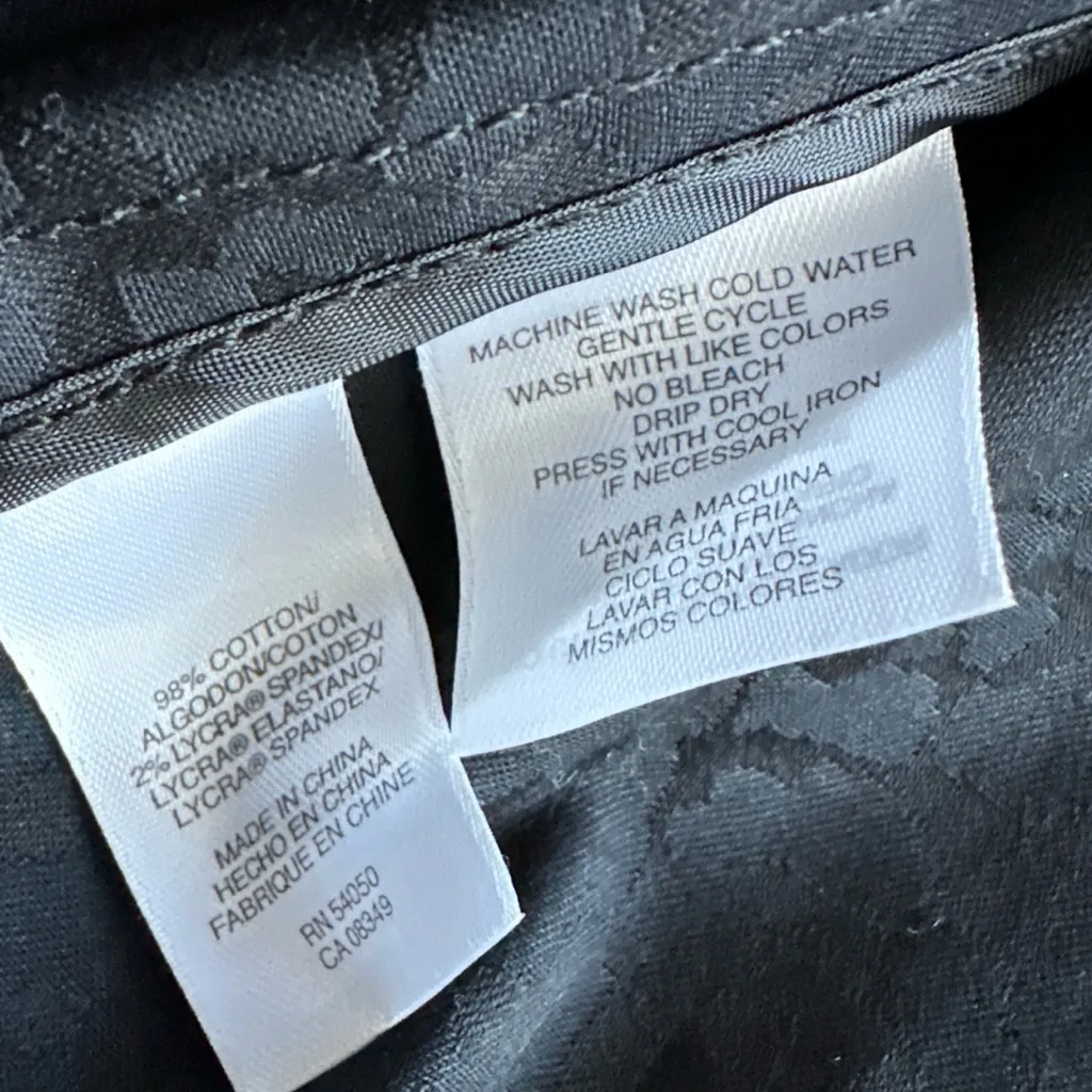 Jones New York Cheetah Print Black Button Down Jacket, Size 1X - Image 8