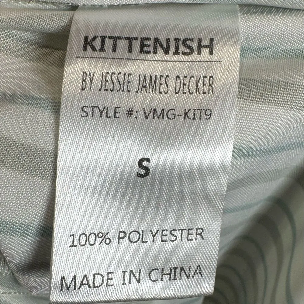 ivory green and brown striped wide leg satin pants size small - Image 8