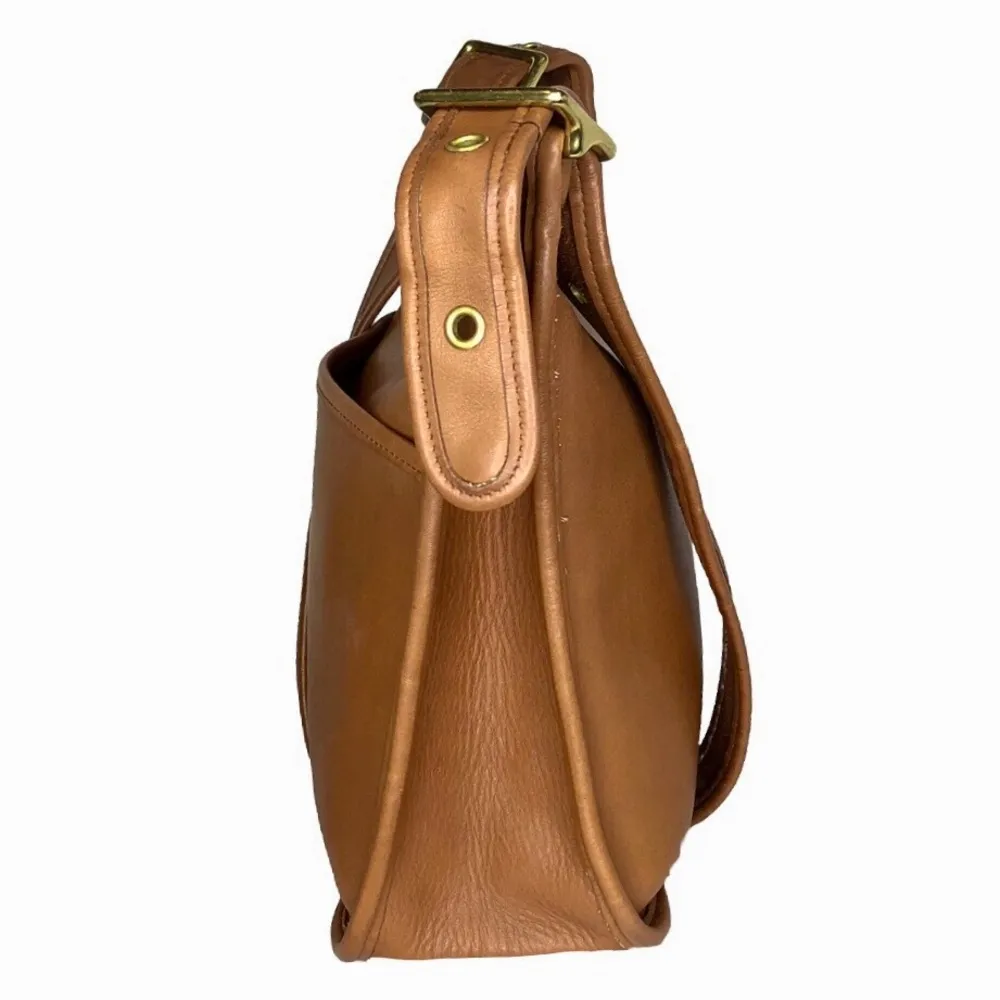 Vintage COACH London Tan Legacy Zip Glove-Tanned Leather Crossbody Bag 9966 COA - Image 6