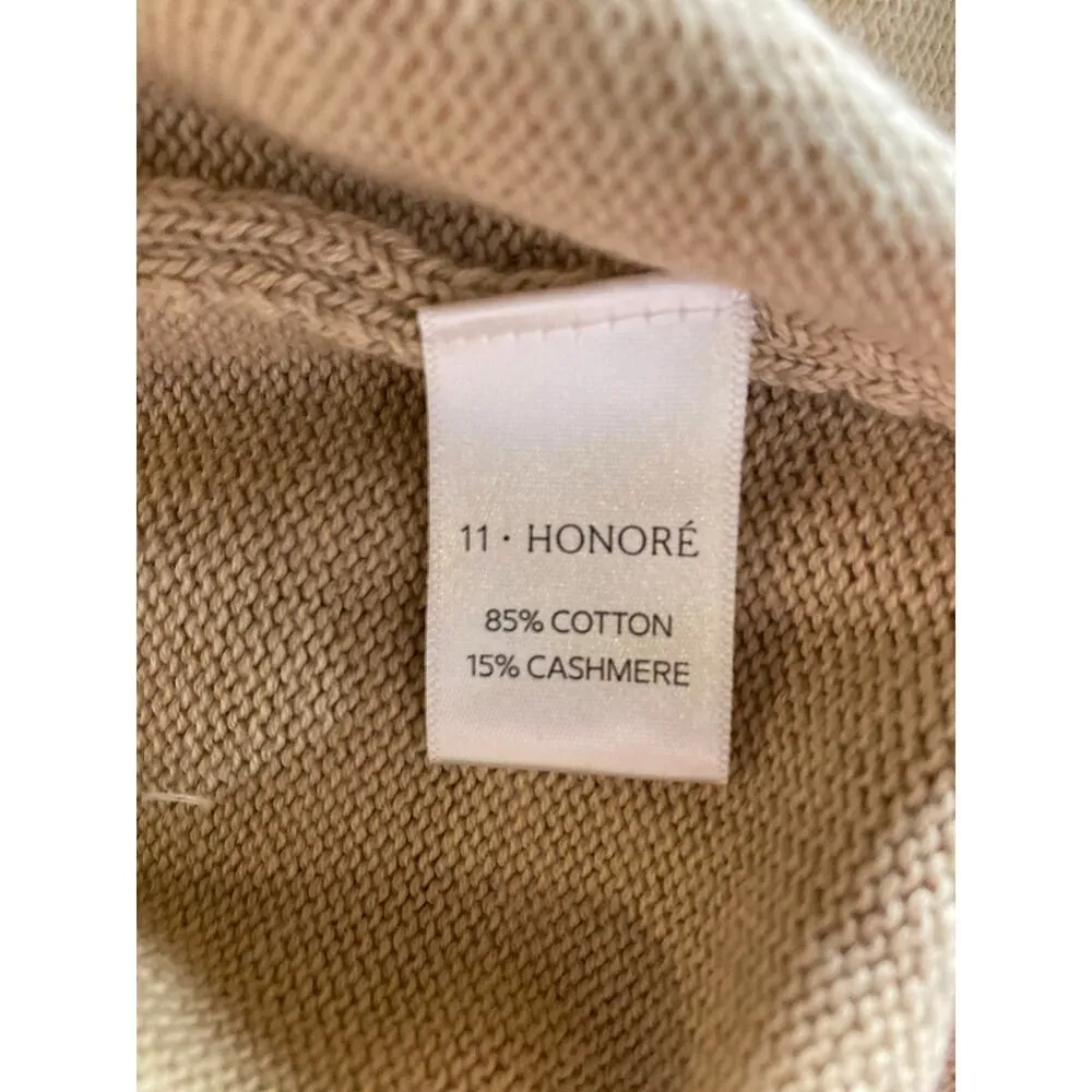 11 Honore Women's Plus Size 18/20 Pocket Sweater Dress Beige Cotton Cashmere - Image 8