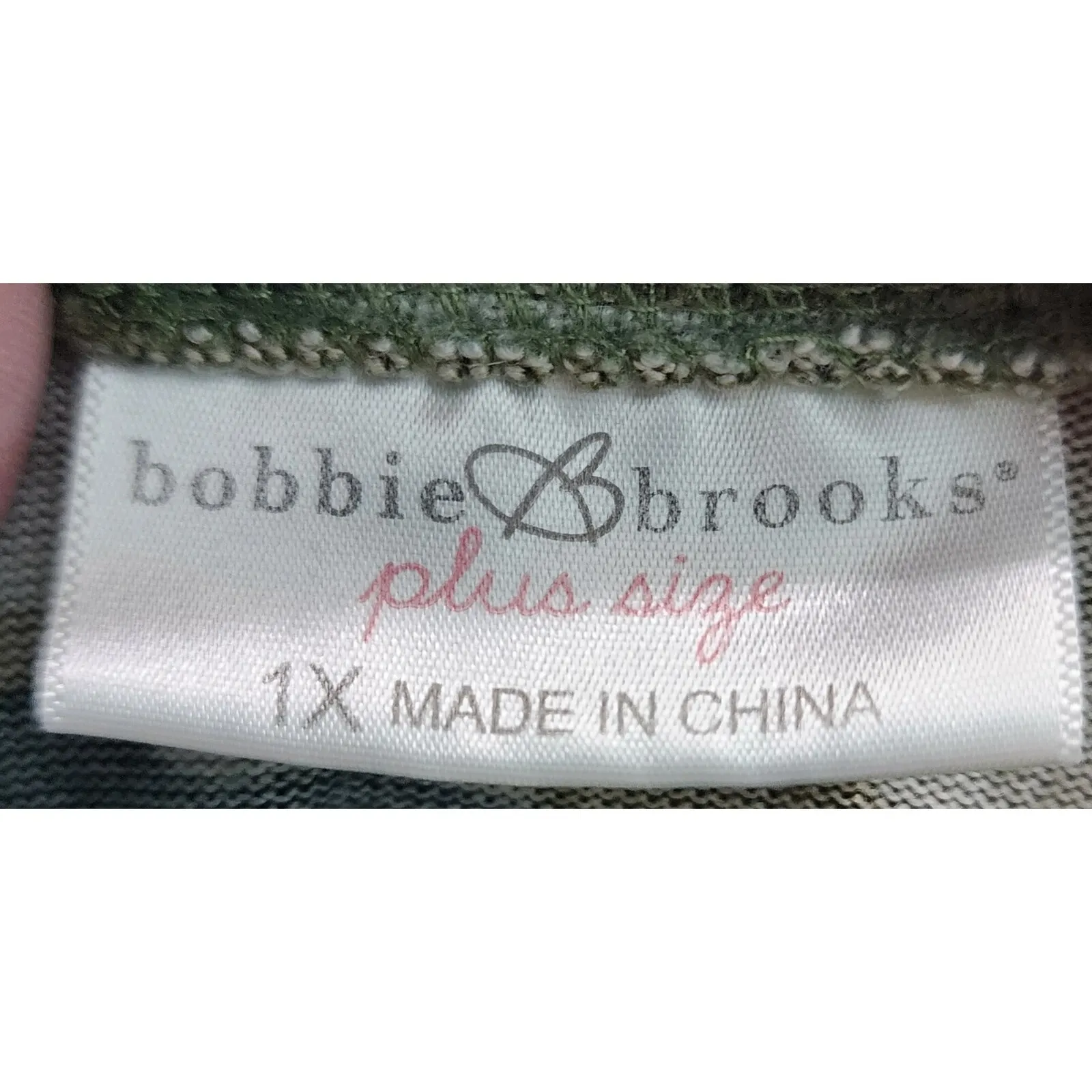 Bobbie Brooks Plus Size Camo‎ Print Long Sleeve Top Pullover 1X Gray - Image 3