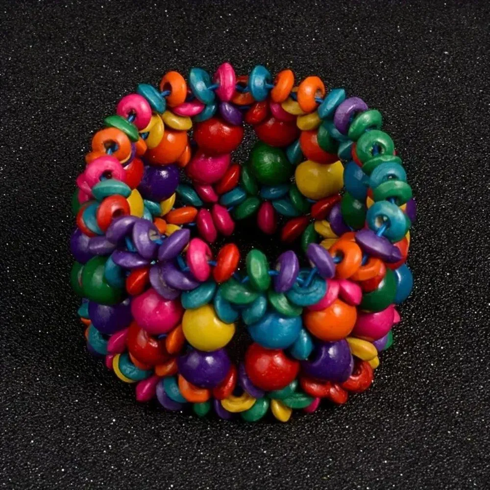 Boho Retro Wooden Coconut Shell Beads Anklet - Image 2