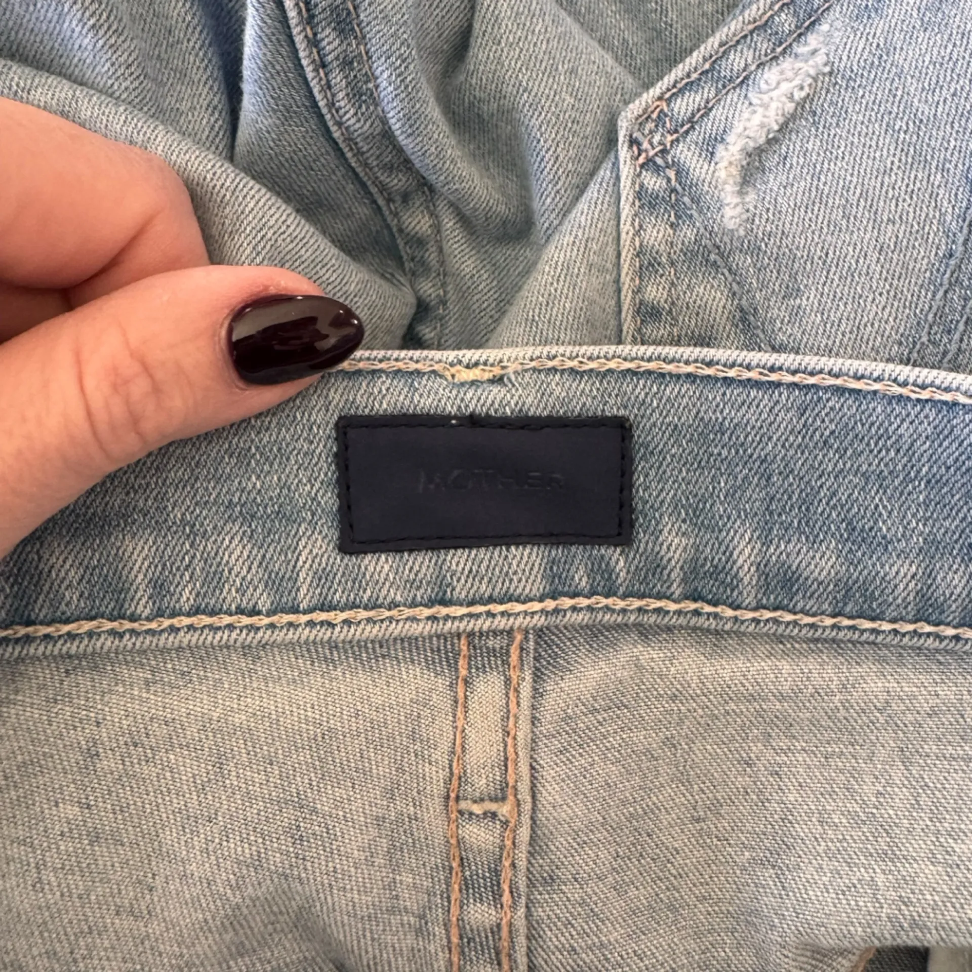 MOTHER - The Stunner Ankle Fray Jeans in Hit the Jackpot Light Wash Sz 27 - Image 7