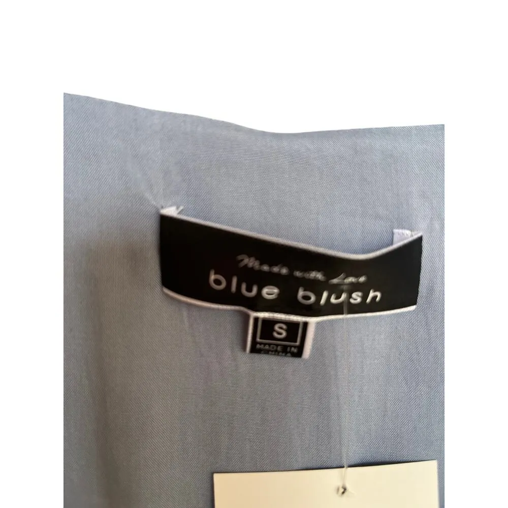 Blue Blush Python Print Shirt Dress Small - Image 4