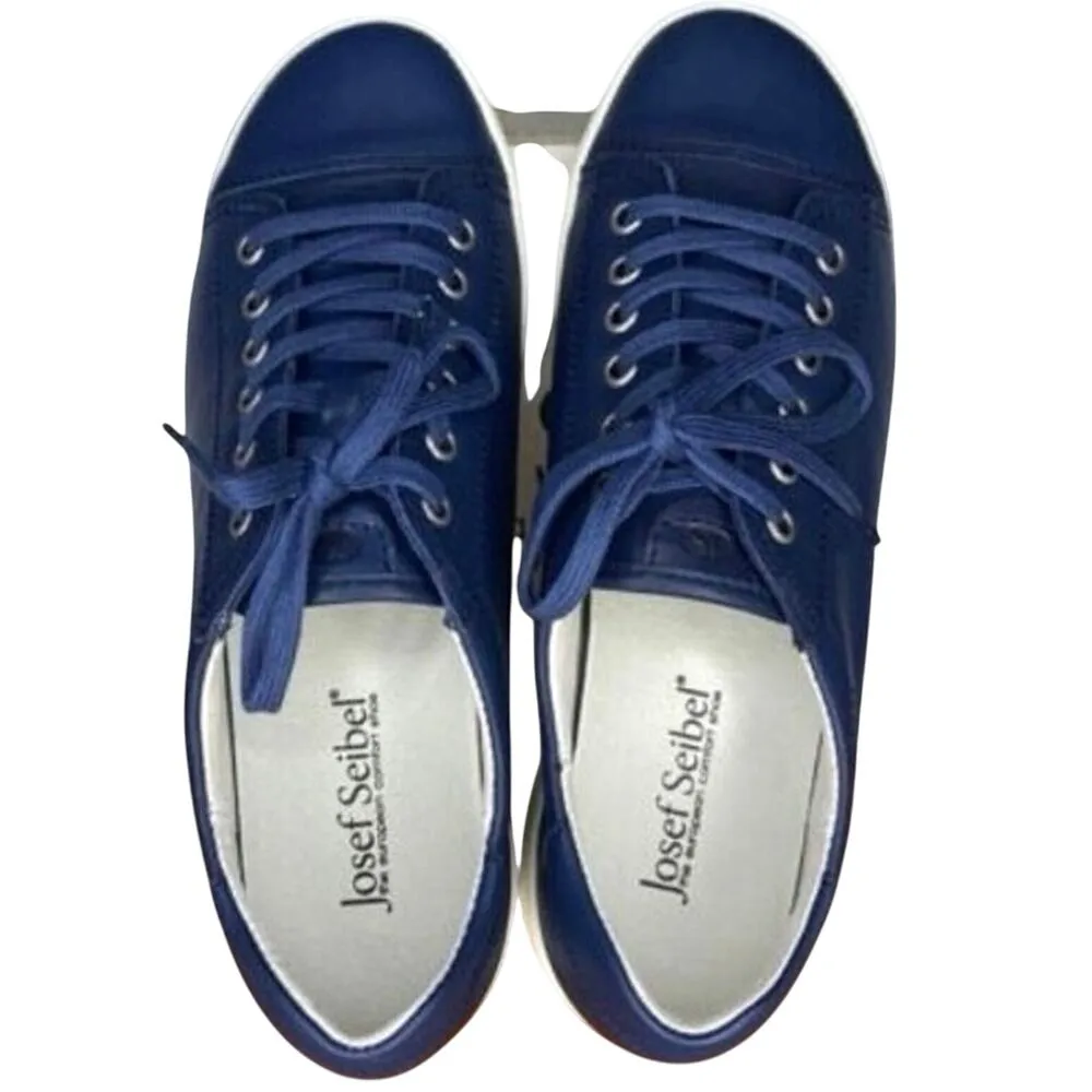 JOSEF SEIBEL Sina 11 Blue Leather Sneakers Euro Size 36 New in Box MSRP $120 - Image 4