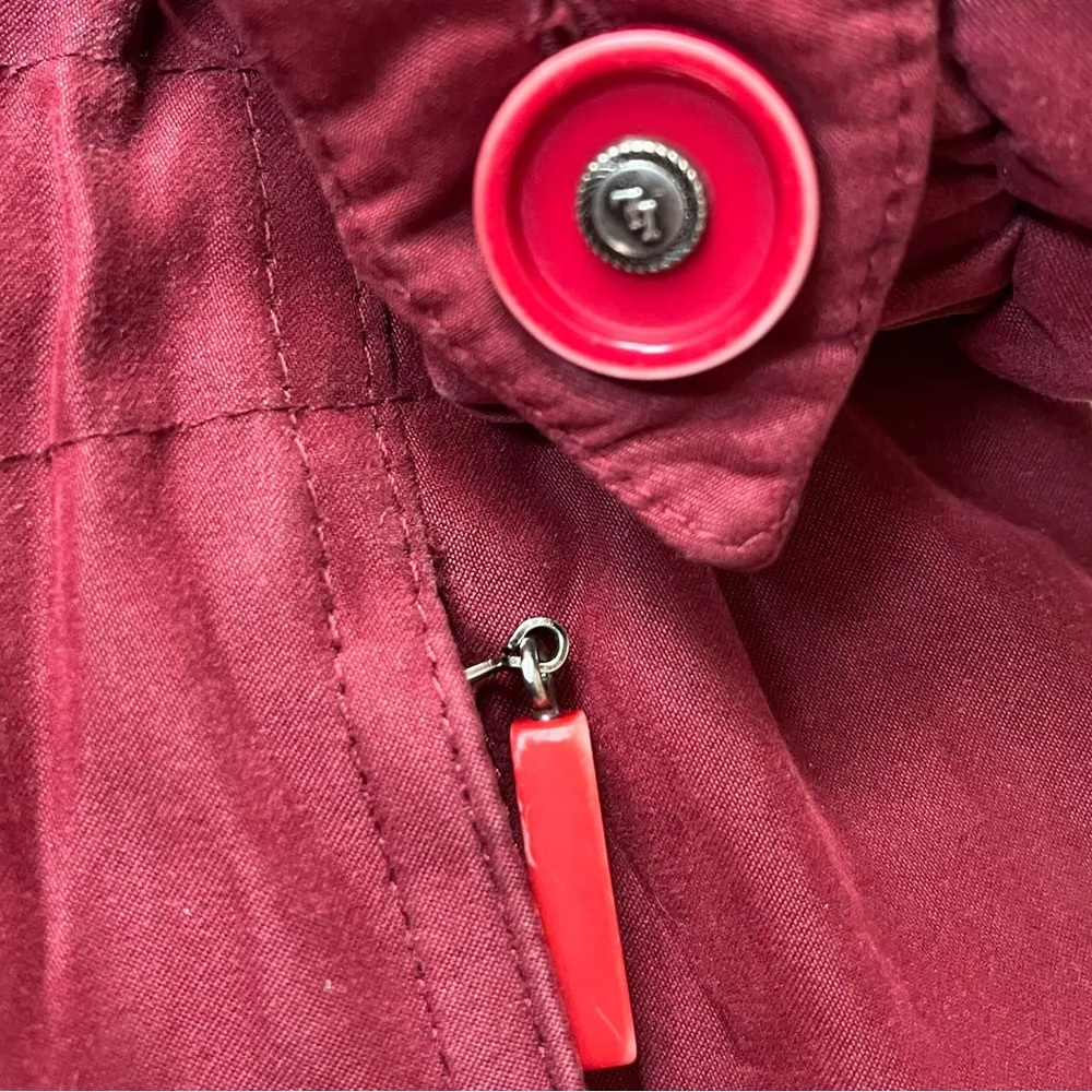 Larry Levine Sport Winter Hooded Jacket Red Size Small - Image 4