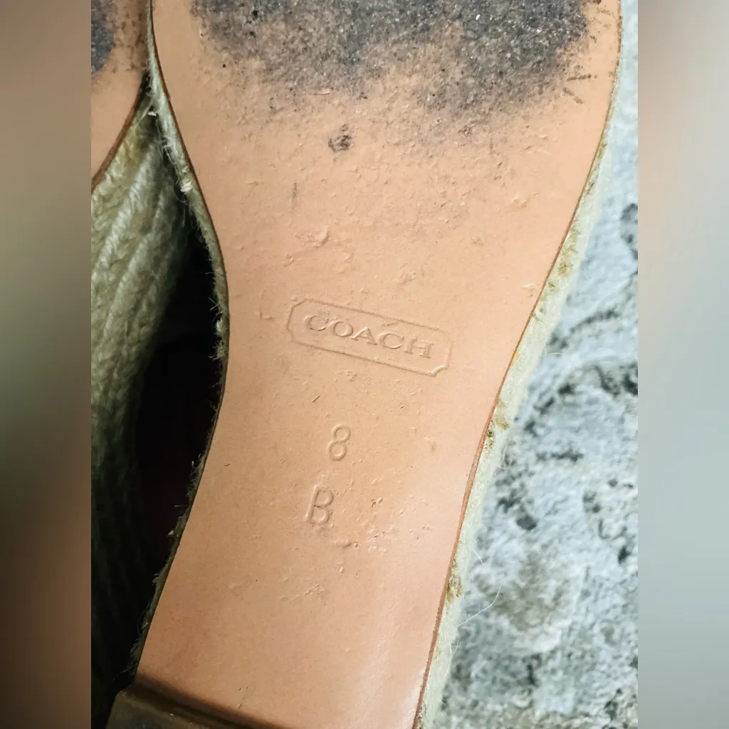 Coach leather Slide wedge Sandals❤️‍🔥❤️‍🔥 - Image 12