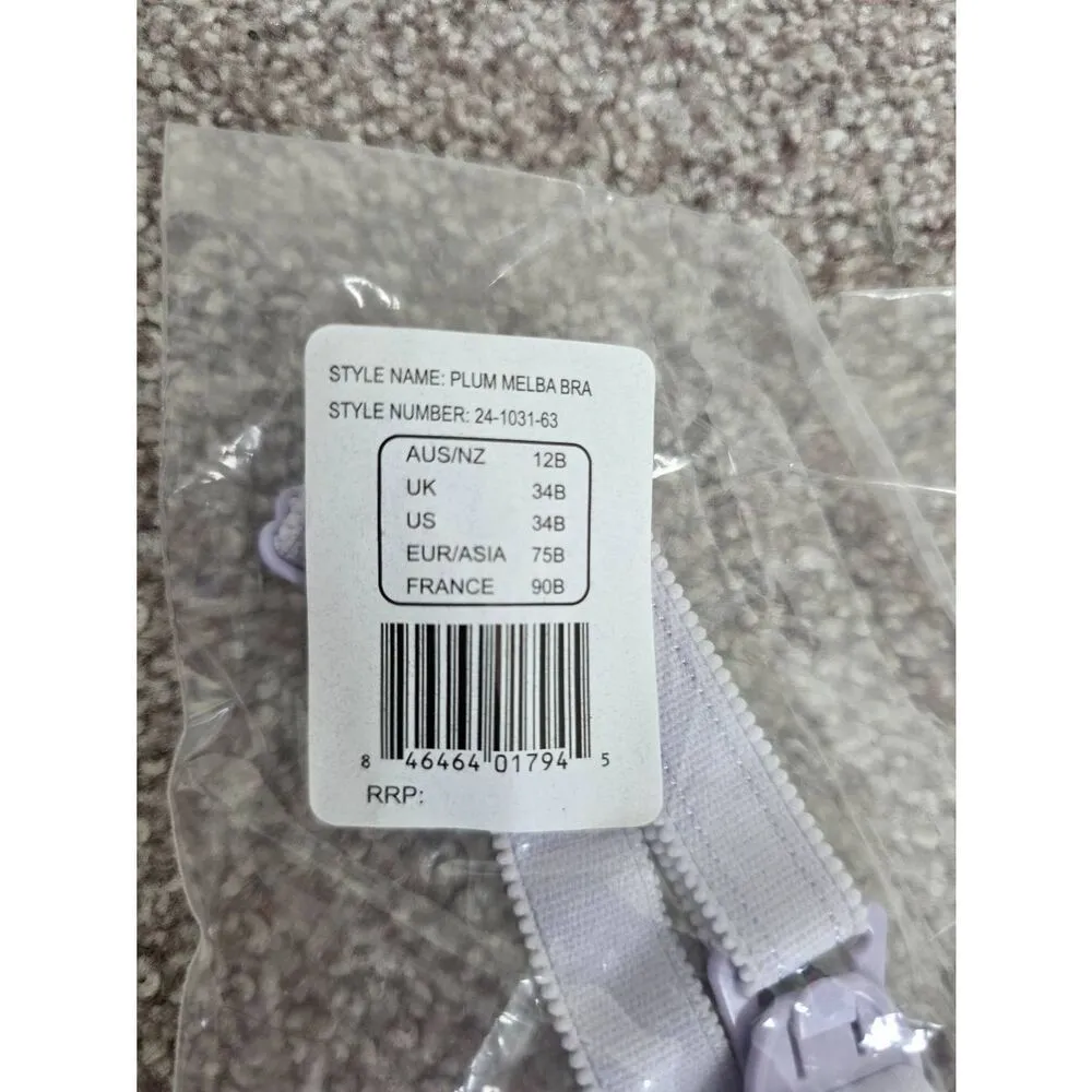 Cake Maternity Bra Size 34B Lilac Nursing Soft Wirefree Melba Cotton NEW Purple - Image 5