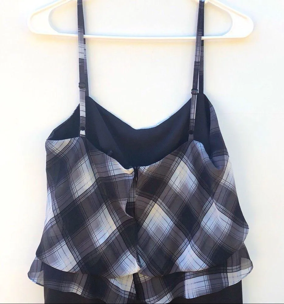 NWT BCBGMAXAZRIA Womens size 10 Sleeveless Black Plaid Silk Dress - Image 4