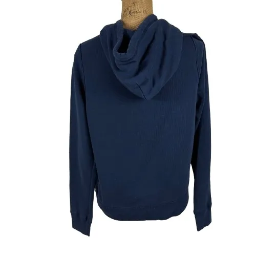 Abercrombie & Fitch Crest Hoodie Y2K Aesthetic Navy Blue Soft A&F Size Medium - Image 3