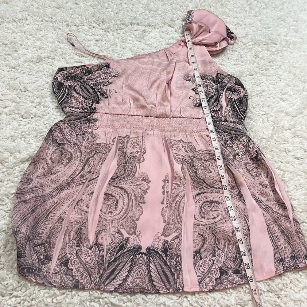 Motherhood Maternity blush pink one shoulder sleeveless blouse tank top large - Image 6