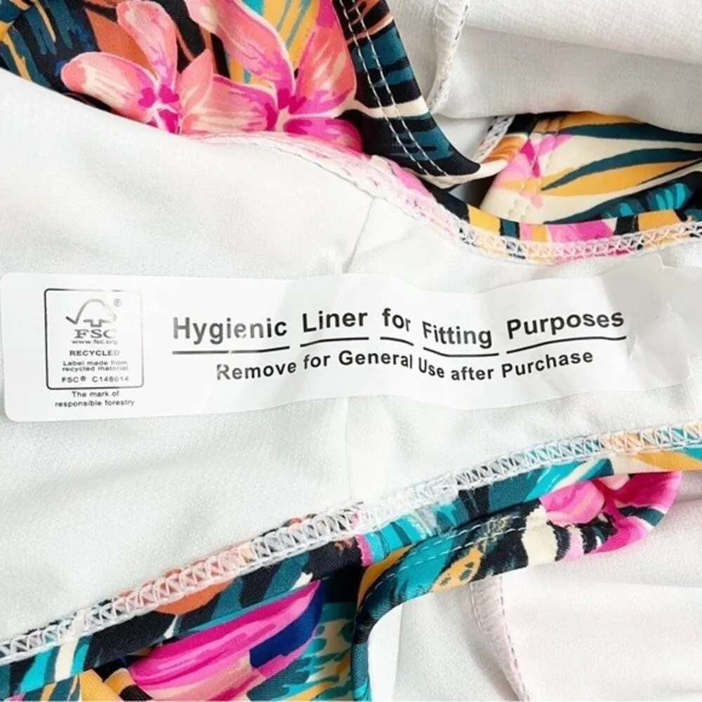 NWT Decree Tropical Print One Piece Swimsuit Women's Size Small Summer Vacation - Image 8