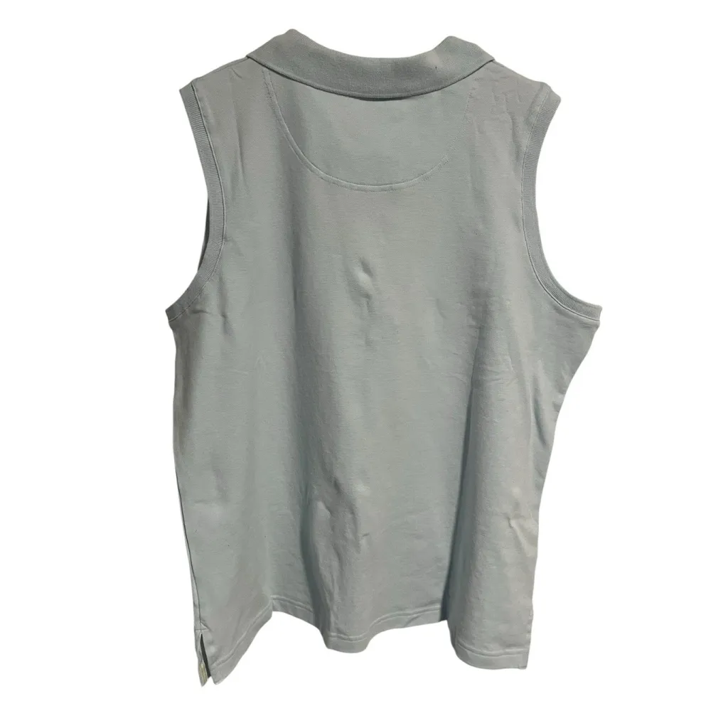 Browning Sleeveless Top Womens 2XL Blue V Neck Button Collared Tank Shirt NWT - Image 9