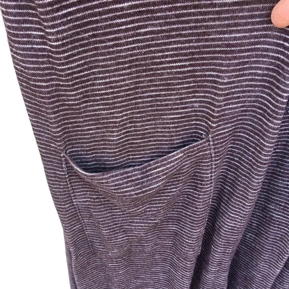 LuLaRoe Sara Long Brown Striped Cardigan Duster - Image 3