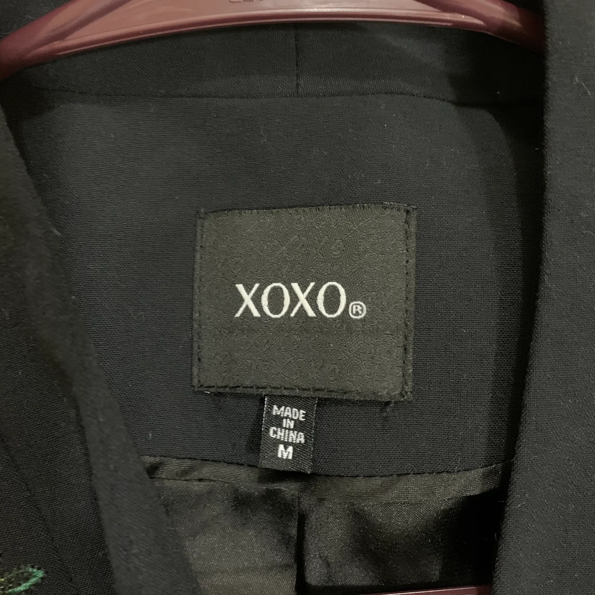 Black Floral Embroidered Blazer Jacket Medium - Image 7