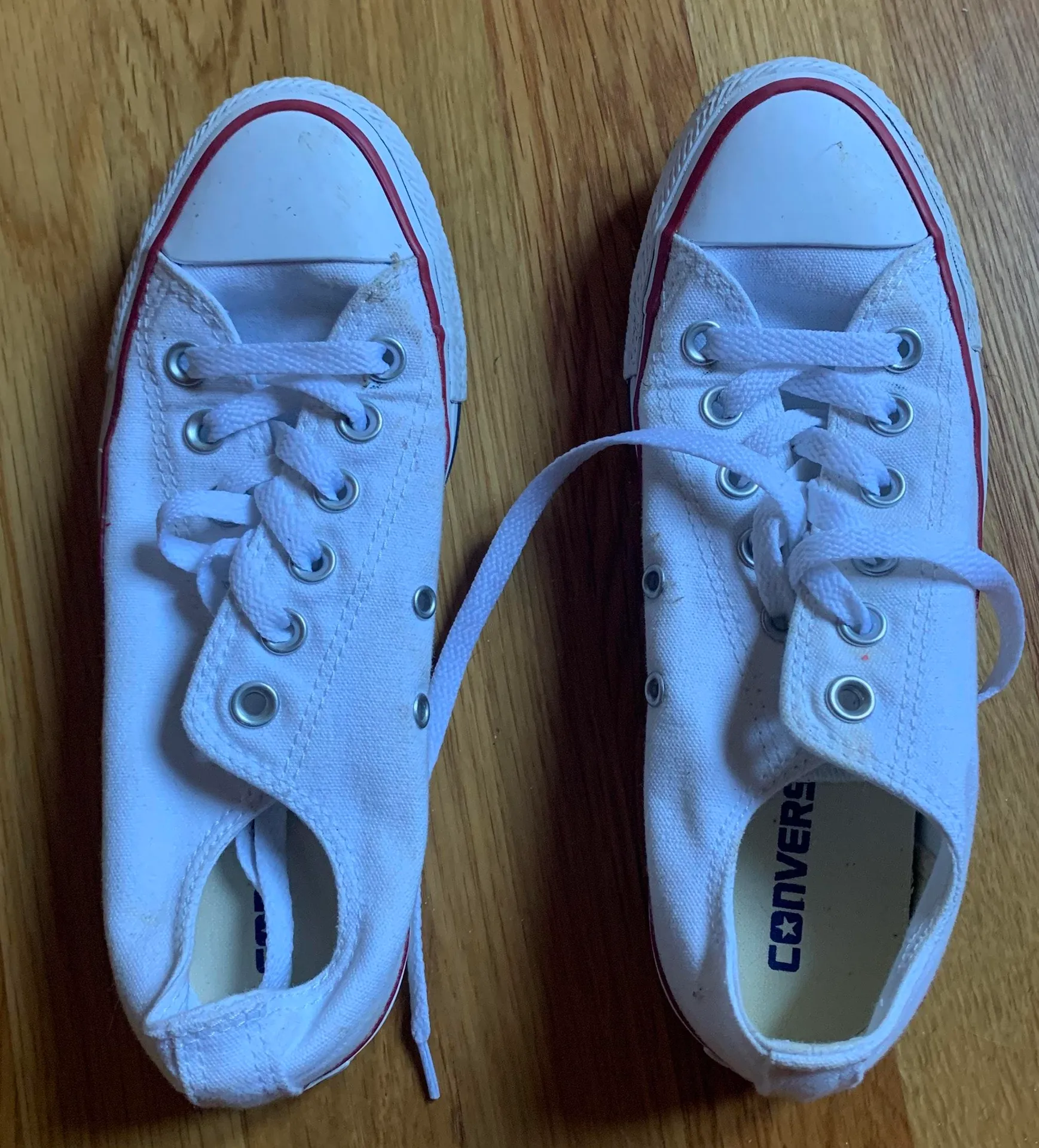 Converse White Low Top Sneakers - Image 2