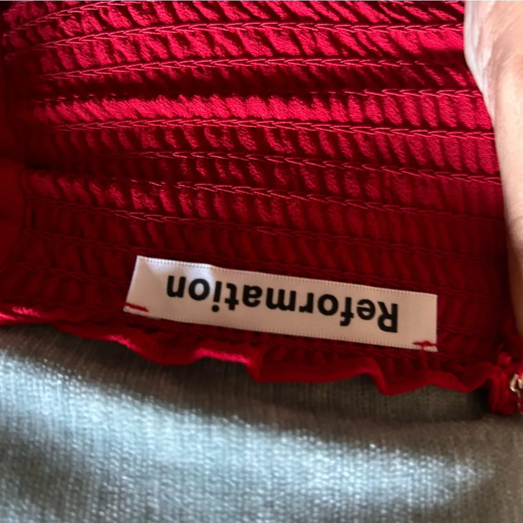 Reformation Christine Dress | Size: Better fits a 6/8 | Red - Image 5