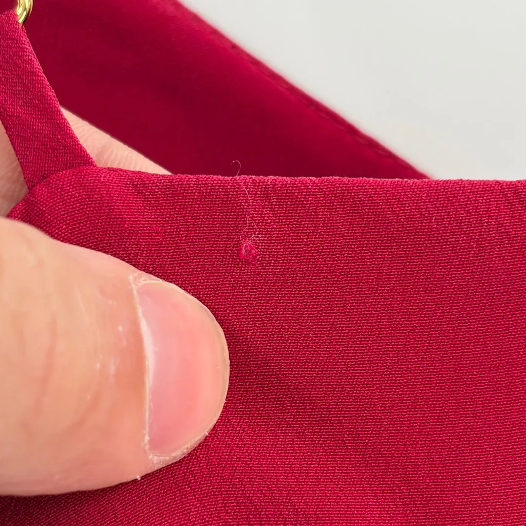 Amanda Uprichard Maxi Dress silk Red Spaghetti Strap Formal Evening Gown large - Image 8