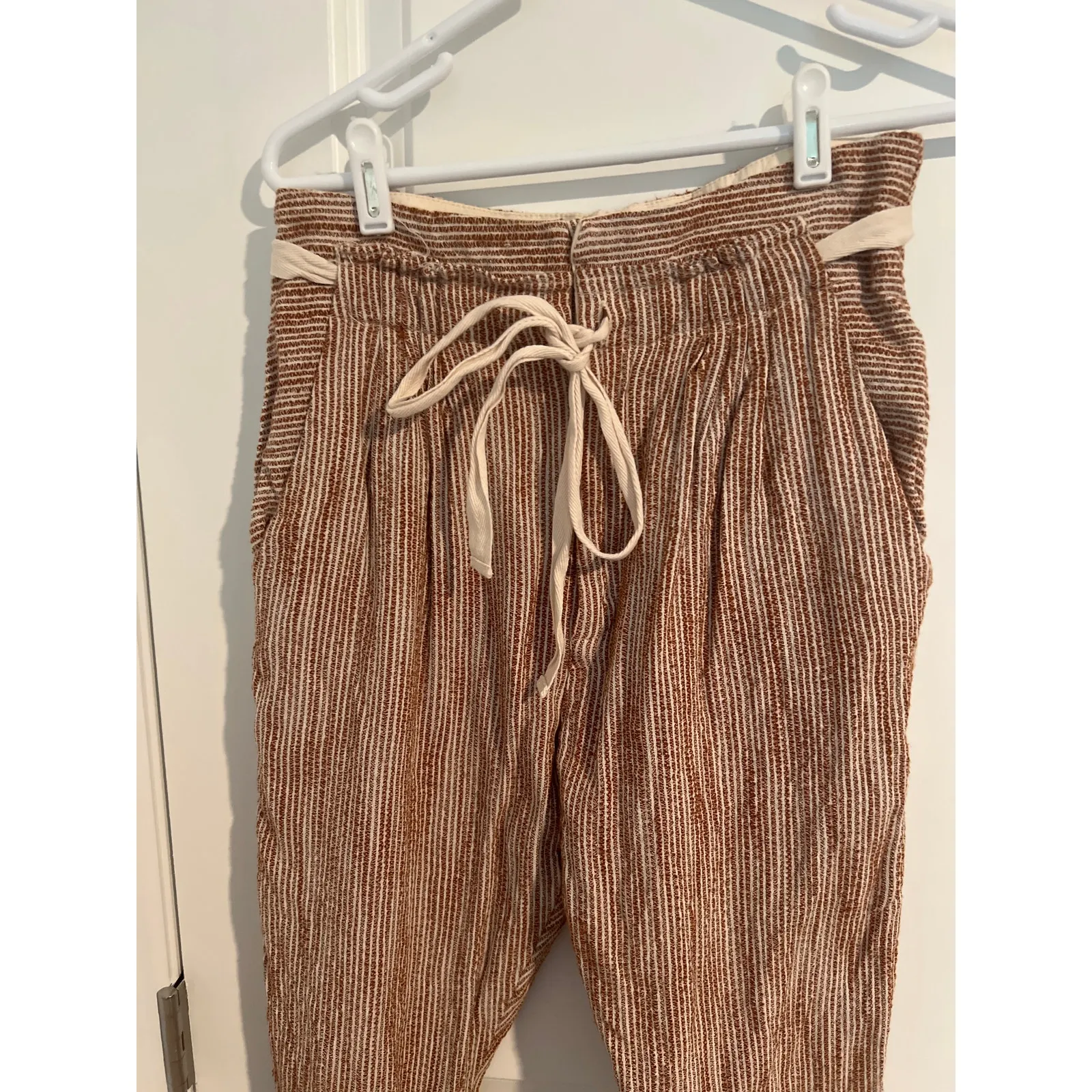 Free People Caraway Light at Sunrise Pants – Size 4 – Brown Striped - Image 2