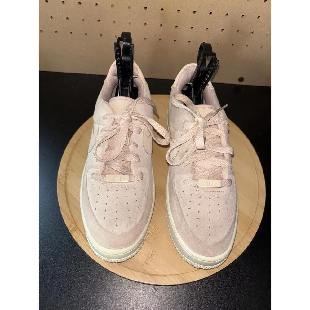 Nike Air Force 1 Sage Low Suede Platform Sneakers Women Size 7 Light Pink Shoes - Image 3