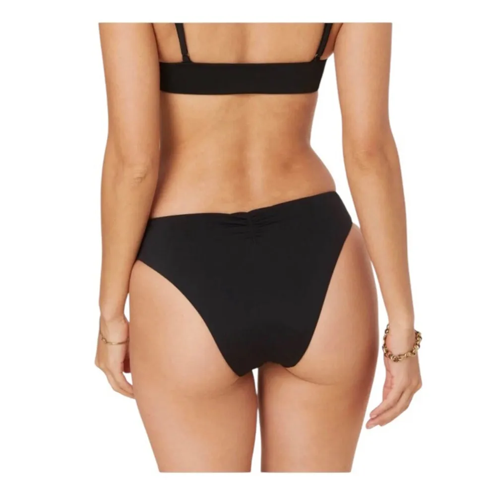 Andie NWT The Symi Sustainable High Leg Cut Low Rise Bikini Bottom Black XL - Image 15