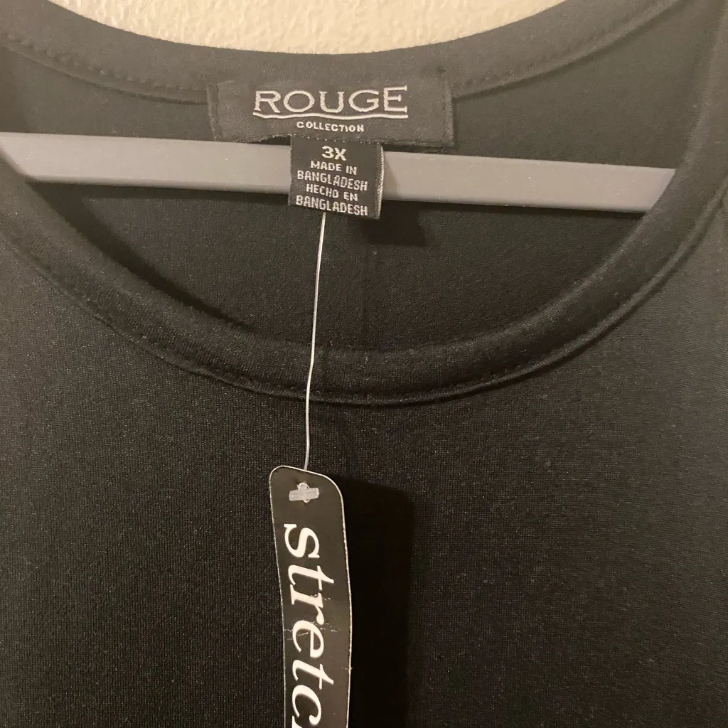 New NWT‎ Rouge Collection Black Basic Sleeveless Dress Womens Size 3X - Image 3