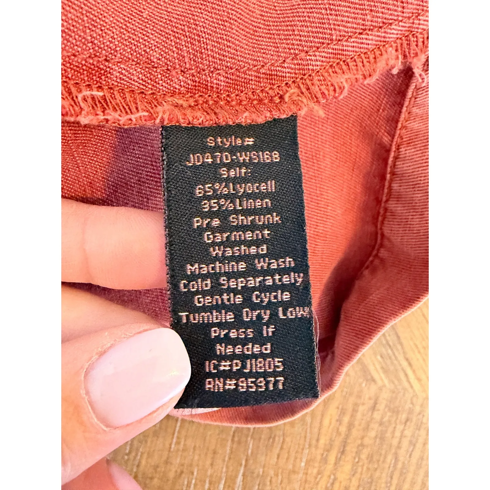 Sanctuary Womens Desert Safari Utility Jacket Red Button Down Linen Size S - Image 7