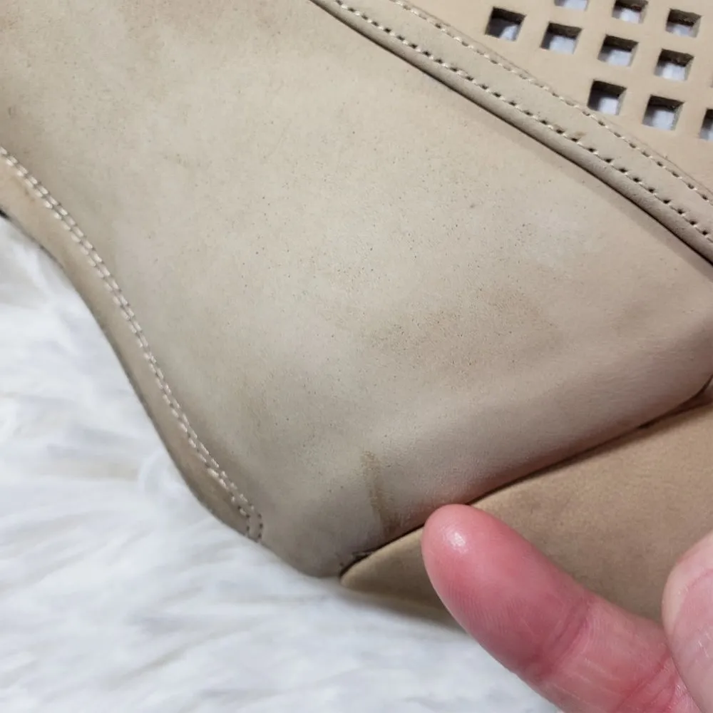 VINTAGE BY JEFFREY CAMPBELL Women's 9 Tan Solid Caged, Open Toe, Retain Heels - Image 10