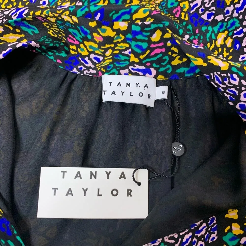 NWT Tanya Taylor faith silk leopard bow dress - Image 7