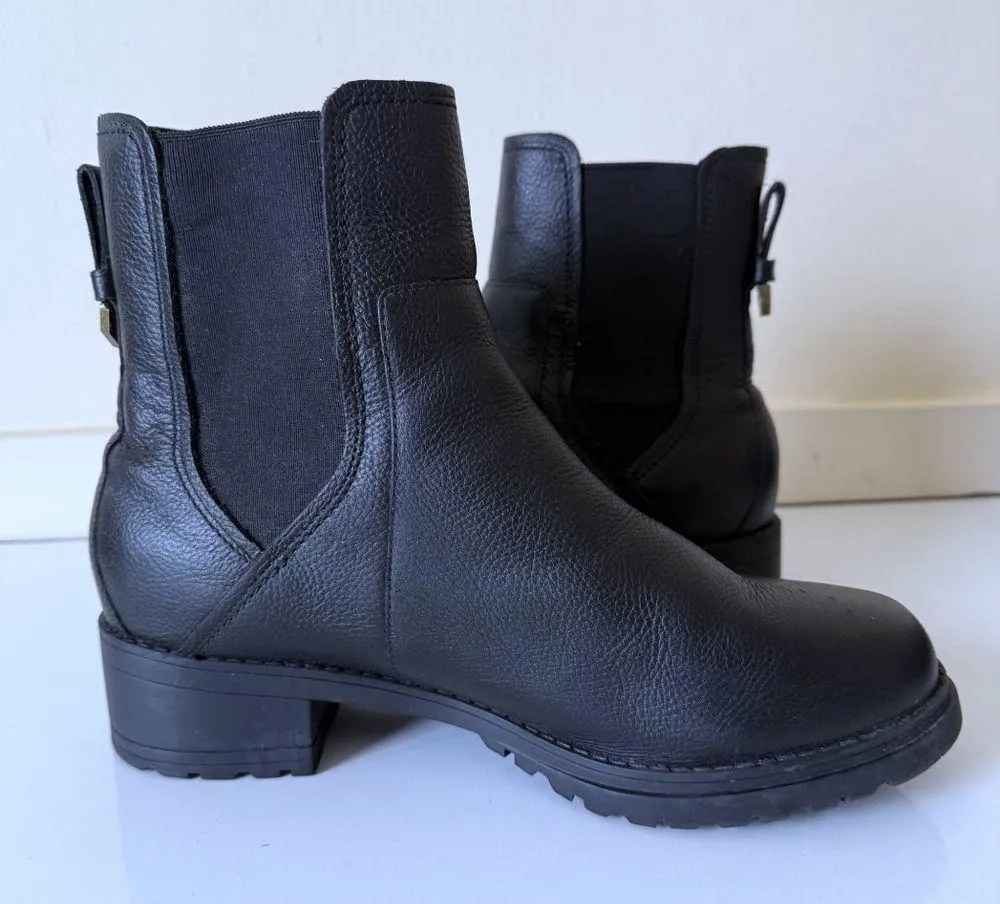 Cole Haan Women's Camea Leather Chelsea Combat Boots Black Size 9.5 B - Image 3
