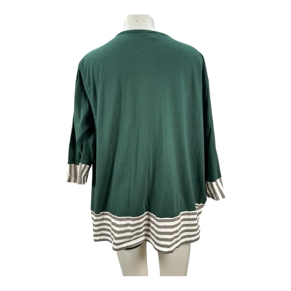 UG Apparel Michigan State University Green White  Women’s top long sleeve 2X - Image 3