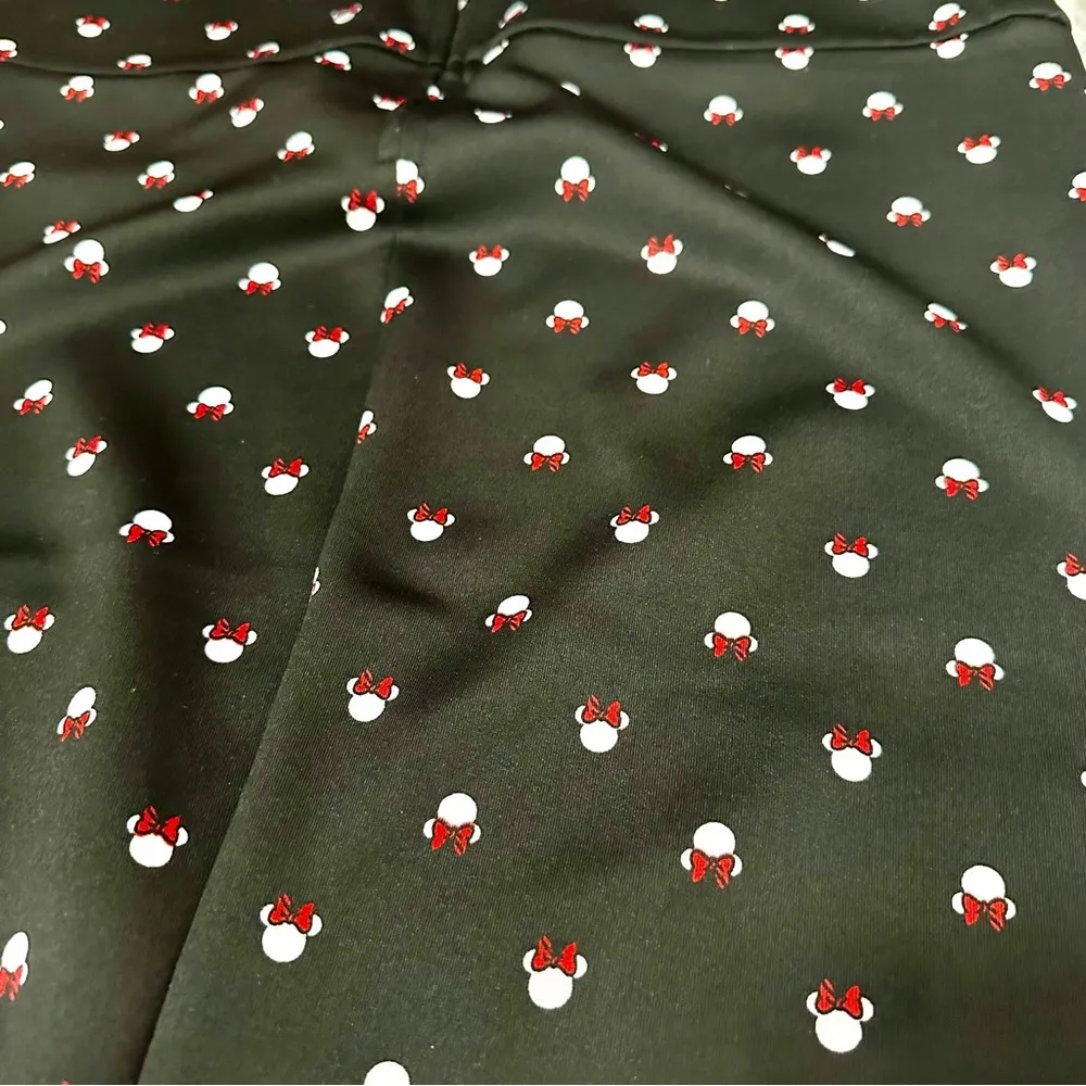 Disney Black Minnie Mouse Polka Dots Back Zip Pencil Skirt Playful Working Girl - Image 4