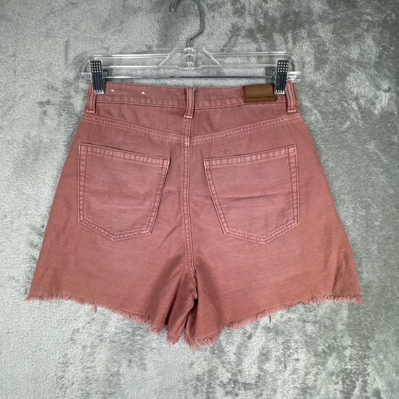 American Eagle Shorts Womens 2 Pink Cut Off‎ Denim Dwestroyed Festival Grunge - Image 4