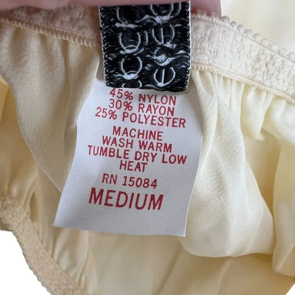 Vintage Bloomingdales Lingerie Ivory Double Tulip Slit Half Slip Size Medium - Image 6