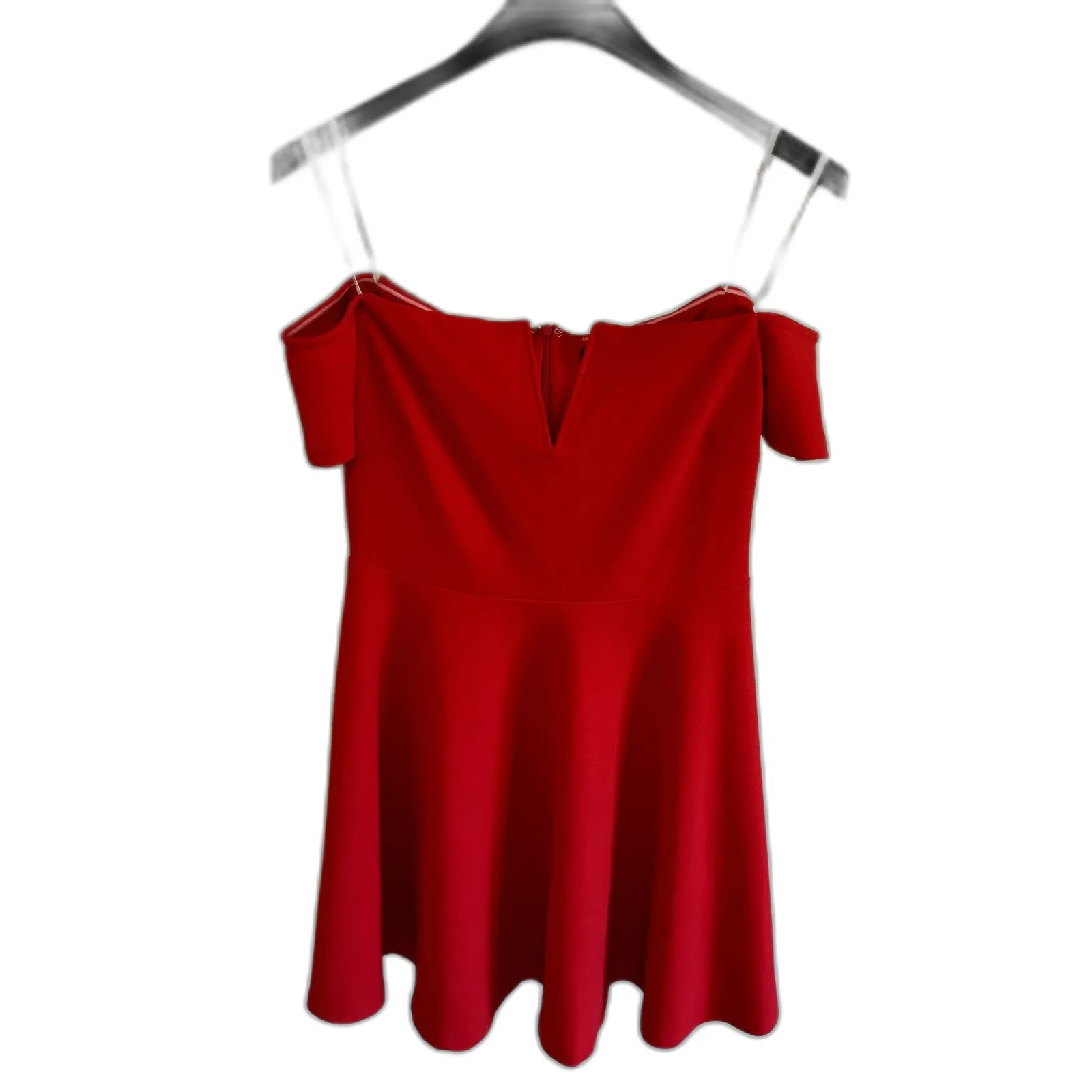 Lulus | Play the Party Red Off the Shoulder Skater Dress Size Large NWT Prom - Image 8