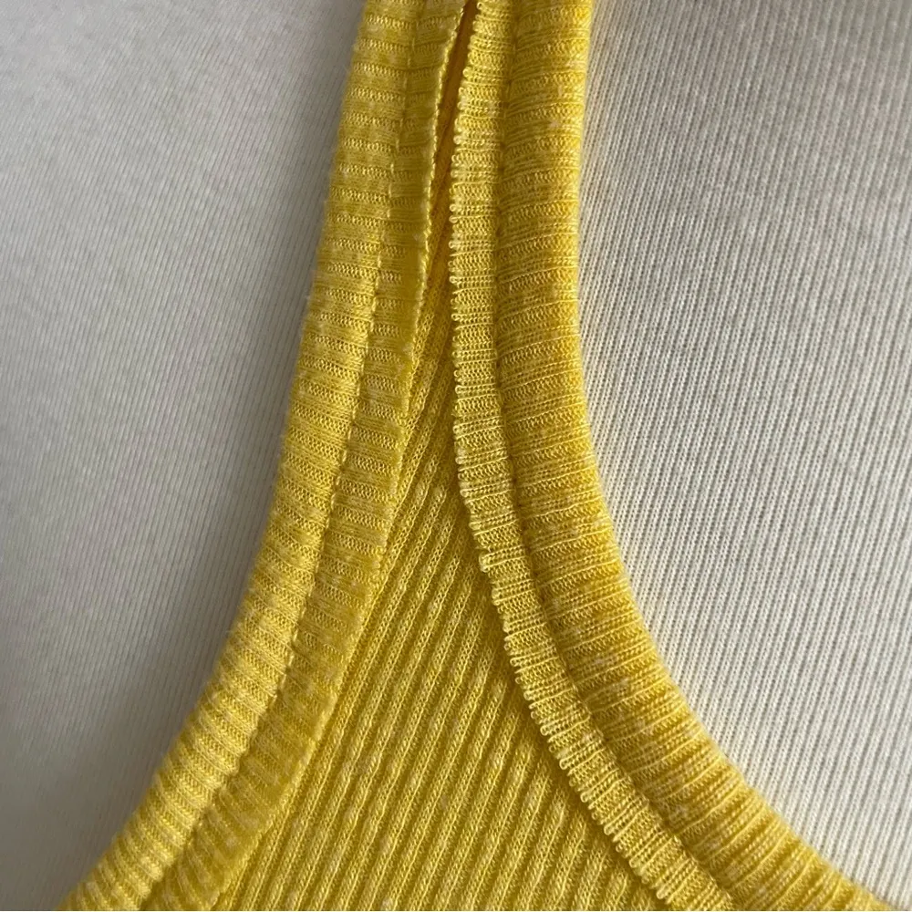 Free People Tank Top Halter Intimately Ribbed Lightweight Mustard Yellow - Image 4