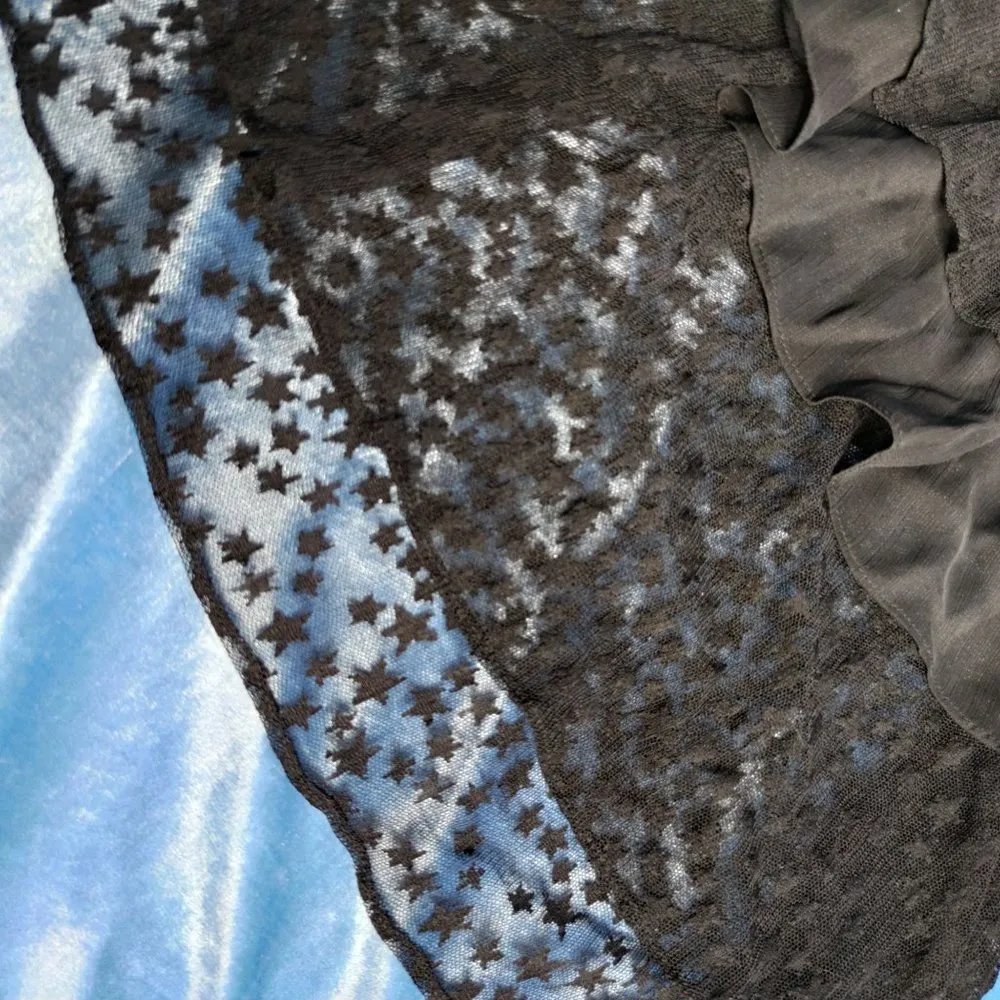 ZARA off the shoulder mesh top black size M - Image 4