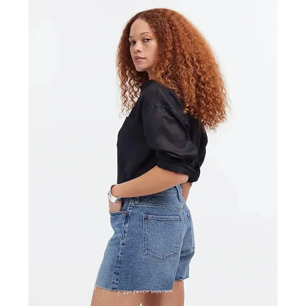 NEW Madewell The Curvy Perfect Vintage Short Dewberry Wash Blue High Rise US 25 - Image 5