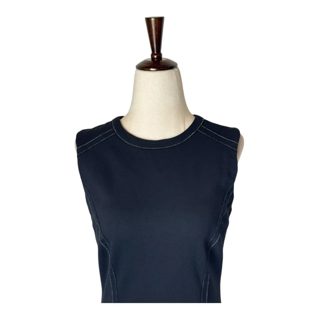 Of Mercer Dress Women‎ 6 Black White Stitching Sleeveless Back Zip Sheath Mini - Image 5