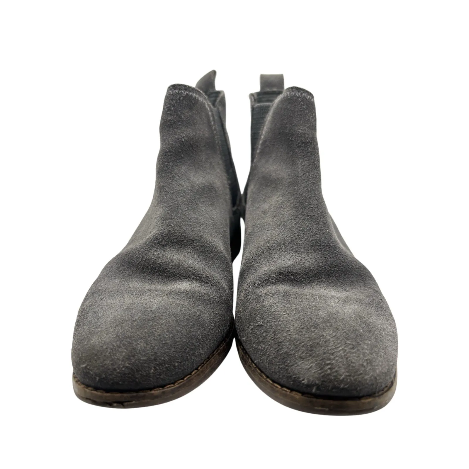 Toms Gray Suede Ella Ankle Boots Women’s Size 6.5 Casual Pull On Boot - Image 7
