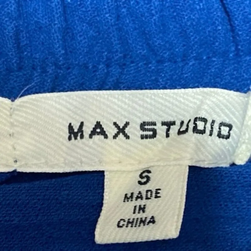 Max Studio Blue Sleeveless Square Neck Cami Tiered Midi Maxi A-Line Dress Size S - Image 3