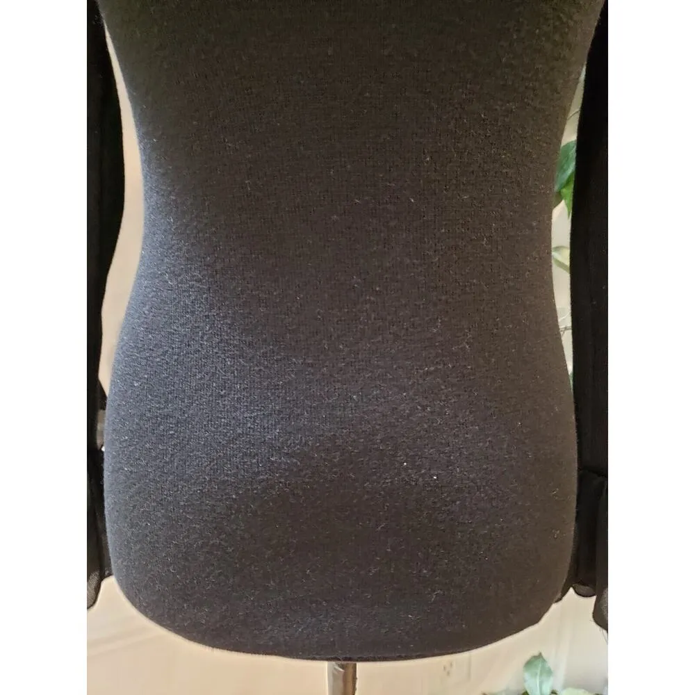 I.N.C. International Concepts Women's Black Round Neck Flared Sleeve Sweater S - Image 5