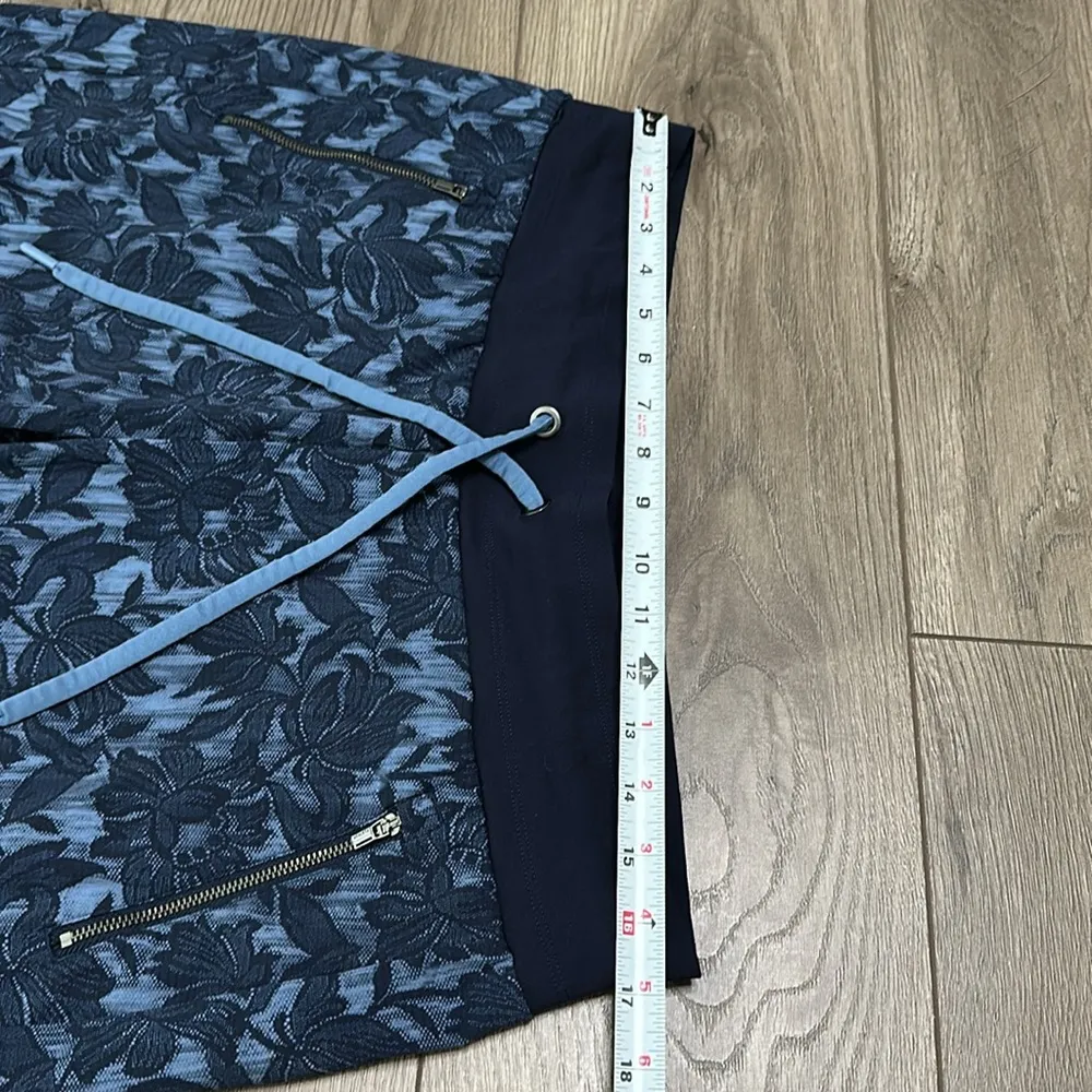 Athleta Trekkie North Floral Print Hiking Casual Ankle Jogger Pants Blue Size 14 - Image 7