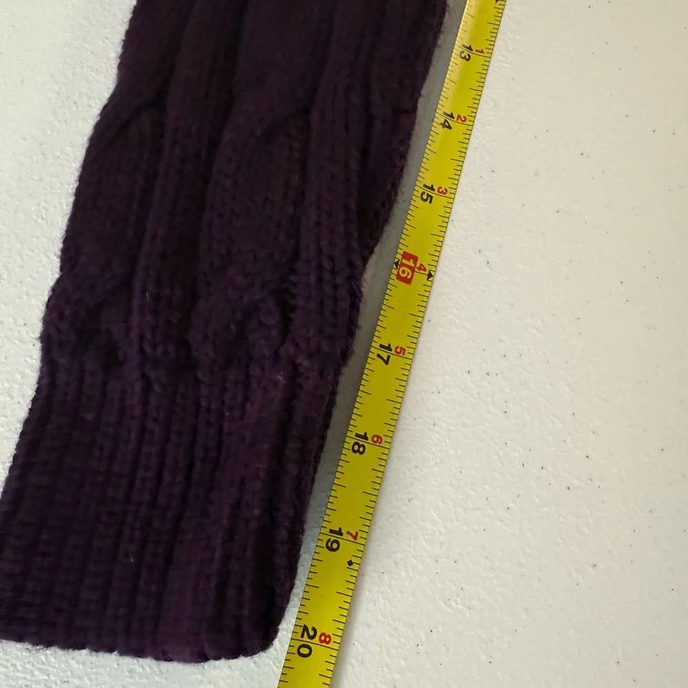 VTG Y2K Lauren Ralph Lauren Cable Knit Sweater Purple Turtleneck Women’s Sz L Size M - Image 7