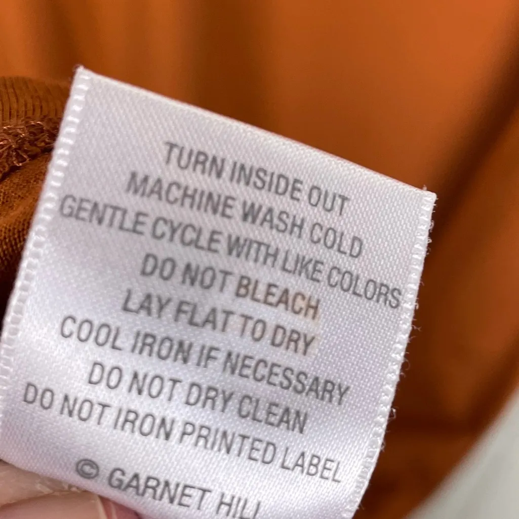 Garnet Hill Seamed Knit Trapeze Dress Women's Size Small Burnt Orange Solid Fall - Image 6